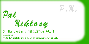 pal miklosy business card